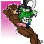  anthro balls bbd bear big_penis brown_eyes cum cumshot dragon dunstan duo erection gay girly horn interspecies licking male mammal nude oral oral_sex orgasm penis red_eyes sex tongue vein veiny_penis 