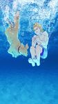  bad_id bad_pixiv_id blonde_hair dog john_(tiger_&amp;_bunny) keith_goodman male_swimwear swim_trunks swimwear tiger_&amp;_bunny underwater v-room 