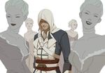  4girls assassin's_creed_(series) assassin's_creed_iv:_black_flag blonde_hair dress edward_kenway gb_(doubleleaf) hood jewelry multiple_girls necklace smile uniform 