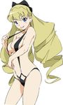  :p adjusting_clothes adjusting_swimsuit blonde_hair blue_eyes blush bow breasts cowboy_shot drill_hair hair_bow long_hair looking_at_viewer medium_breasts my-otome navel rosalie_claudel simple_background slingshot_swimsuit solo strap_gap swimsuit tongue tongue_out twin_drills twintails umanosuke white_background 