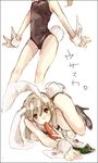  animal_ears bare_legs blonde_hair bunny_ears bunny_girl bunny_tail bunnysuit carrot high_heels katsura_miya maka_albarn non-web_source shoes sketch soul_eater tail twintails wrist_cuffs 