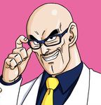  bad_id bad_pixiv_id bald bespectacled dragon_ball dragon_ball_z facial_hair formal glasses grin male_focus mustache nappa necktie smile solo suit tsundere_ouji yakuza 
