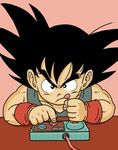  :p abale controller dragon_ball dragon_ball_(classic) frown game_controller male_focus oldschool playing_games solo son_gokuu tongue tongue_out video_game 