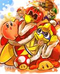  artist_request blue_eyes candy facial_hair food gloves hammer hat king_dedede kirby kirby_(series) lollipop luigi mario_(series) maxim_tomato mother_(game) mother_2 multiple_boys mushroom mustache ness super_mario_bros. super_mushroom super_smash_bros. swirl_lollipop waddle_dee weapon 