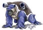  all_fours blastoise dated gen_1_pokemon guardianofire no_humans pokemon pokemon_(creature) realistic simple_background solo white_background 