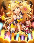  :d animal_ears artist_request blonde_hair glowstick green_eyes idolmaster idolmaster_cinderella_girls jougasaki_mika jougasaki_rika jpeg_artifacts lion_ears lion_girl lion_paw lion_tail long_hair multiple_girls official_art open_mouth paws pink_hair siblings sisters smile tail thighhighs twintails two_side_up v-shaped_eyebrows 