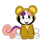  blush cub cute equine female feral friendship_is_magic green_eyes hair horn horse mammal my_little_pony pony solo suit sweetie_belle_(mlp) the-unicorn-lord two_tone_hair unicorn young 