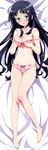  absurdres artist_request black_hair blush bra breasts cleavage d: dakimakura full_body green_eyes highres knees_together_feet_apart kono_naka_ni_hitori_imouto_ga_iru! large_breasts legs lowleg lowleg_panties official_art open_mouth panties pink_bra pink_panties self_fondle solo strap_slip tsuruma_konoe underwear underwear_only 