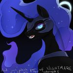  arareroll blue_eyes blue_hair english_text equine female friendship_is_magic hair horn horse long_hair looking_at_viewer mammal my_little_pony nightmare_moon_(mlp) pony solo text winged_unicorn wings 