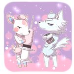  anthro canine cervine deer diana diana_(animal_crossing) duo female mammal nintendo nurse syringe unknown_artist video_games whitney whitney_(animal_crossing) wolf 