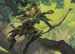  bow elf hooves horn magic_the_gathering quiver steve_prescott sword tree weapon 