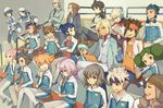  6+boys binoculars blue_hair brown_eyes brown_hair character_request closed_eyes earth_eleven endou_mamoru formal fudou_akio glasses gouenji_shuuya green_hair grin hakuryuu_(inazuma_eleven) headband ibuki_munemasa inazuma_eleven_(series) inazuma_eleven_go inazuma_eleven_go_galaxy jacket kageyama_reiji kidou_yuuto kusaka_ryuuji long_hair manabe_jin'ichirou matatagi_hayato matsukaze_tenma minaho_kazuto mizukawa_minori morimura_konoha multicolored_hair multiple_boys multiple_girls nanjou_(sumeragimishiro) necktie nishizono_shinsuke nozaki_sakura older one_eye_closed open_mouth orange_hair pink_hair resistance_japan shindou_takuto short_hair sitting smile sorano_aoi standing suit sunglasses tetsukado_shin track_jacket tsurugi_kyousuke two-tone_hair 