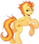  alpha_channel amber_eyes cute cutie_mark equine female feral friendship_is_magic hair hi_res horse looking_back mammal my_little_pony open_mouth pegasus pony sagegami solo spitfire_(mlp) spittfire two_tone_hair wings wonderbolts_(mlp) 