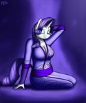 blue_eyes breasts cleavage clothed clothing devs-iratvs equine eyeshadow female friendship_is_magic fur hair horn horse japanese_clothing kimono long_hair looking_at_viewer makeup mammal my_little_pony one_eye_closed pony purple_hair rarity_(mlp) sitting unicorn white_fur wink 