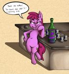  bar beer berry_punch_(mlp) beverage counter cutie_mark english_text equine female feral friendship_is_magic fur hair horse long_hair looking_at_viewer mammal my_little_pony open_mouth pink_hair pony pose purple_eyes purple_hair smile solo squint standing text tongue vicse wine 