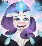  ahegao blue_eyes blush equine female floppy_ears friendship_is_magic fucked_silly fur hair horn horse long_hair magic mammal mingamia my_little_pony open_mouth pony purple_hair rarity_(mlp) saliva solo tentacles tongue tongue_out unicorn white_fur 