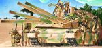  animal_ears assault_rifle backpack bad_id bad_pixiv_id bag binoculars blonde_hair blue_hair bullpup caterpillar_tracks chauchat coh dark_skin day drink famas goggles goggles_on_head ground_vehicle gun hat helmet mars_expedition mas-36 military military_uniform military_vehicle motor_vehicle multiple_girls purple_hair rifle skirt sky soldier tank thighhighs tree uniform weapon weapon_request zettai_ryouiki 