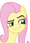  cyan_eyes equine female fluttershy_(mlp) friendship_is_magic fur green_eyes hair horse mammal my_little_pony pink_hair plain_background pony portrait smile sneer solo teeth thinkingwithsmile transparent_background yellow_fur 