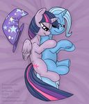  consensual duo equine female feral friendship_is_magic horn horse intimate lesbian mammal my_little_pony pony smudge_proof spooning trixie_(mlp) twilight_sparkle_(mlp) winged_unicorn wings 