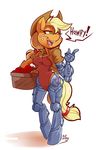  anthro applejack_(mlp) bluntwhiskey bunnie_rabbot crossover cyborg female friendship_is_magic hedgehog my_little_pony sega sonic_(series) sonic_the_hedgehog 