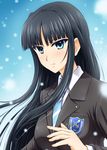  black_hair blue_eyes diesel-turbo long_hair school_uniform solo touma_kazusa white_album_2 