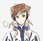  1boy animal_ears aqua_eyes belt brown_hair cape capelet earrings grey_background jewelry short_hair slay_(tales) sorey_(tales) tales_of_(series) tales_of_zestiria 