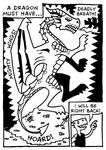  comic cute dialog dragon dungeons_&amp;_dragons english_text feral humor kobold monochrome pose scalie steve_dismukes text treasure_hoard wings 