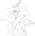 cutie_mark equine female feral friendship_is_magic hair horn horse long_hair mammal my_little_pony pony princess_celestia_(mlp) smile solo winged_unicorn wings zev 