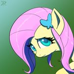  equine female fluttershy_(mlp) friendship_is_magic green_eyes hair horse looking_at_viewer mammal my_little_pony pink_hair pony portrait raikoh-illust solo 