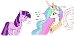  ? crown dashyice equine female friendship_is_magic hair horn horse lesbian mammal multi-colored_hair my_little_pony pony princess_celestia_(mlp) purple_eyes tiara twilight_sparkle_(mlp) two_tone_hair unicorn winged_unicorn wings 