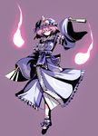  closed_eyes closed_fan fan folding_fan ghost glowing hat hitodama japanese_clothes kimono kumadano pink_hair saigyouji_yuyuko short_hair simple_background smile solo touhou wide_sleeves 