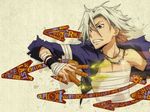  bandages blue_shirt dynamite gokudera_hayato katekyo_hitman_reborn necklace silver_hair 