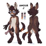 amour_(character) animal_genitalia animal_penis anthro asinus balls blue_eyes brown_hair donkey equid equine equine_genitalia equine_penis flared_penis front_view genitals hair hi_res hooves lostgoose male mammal model_sheet penis rear_view solo tail vein veiny_balls veiny_penis