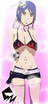  akatsuki_(naruto) bad_proportions breasts cosplay fingerless_gloves ginmeteoro gloves highres konan large_breasts naruto naruto_(series) naruto_shippuuden navel solo tengen_toppa_gurren_lagann yellow_eyes yoko_littner yoko_littner_(cosplay) 