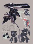  absurdres advance_of_zeta advance_of_zeta_re-boot beam_rifle diagram energy_gun galbaldy_beta grey_background gundam gundam_tr-1_hazel highres kenki_fujioka mecha mobile_suit mono-eye nemo_(mobile_suit) no_humans official_art reference_sheet robot science_fiction shield simple_background weapon 