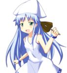  blue_hair bracelet cosplay dress green_eyes ikamusume index jewelry look-alike mai_(t-5) open_mouth parody shinryaku!_ikamusume solo squid to_aru_majutsu_no_index 