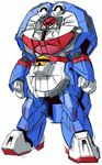  doraemon doraemon_(character) gundam kakoi_kazuhiko mecha mechanization no_humans turn_a_gundam turn_a_gundam_(mobile_suit) 