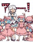  clone hat heart izayoi_sakuya kuzumiya_yuyu multiple_girls remilia_scarlet short_hair touhou 