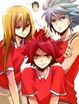  afuro_terumi blonde_hair blue_eyes blue_hair cameo chae_chan-soo fire_dragon_(inazuma_eleven) inazuma_eleven inazuma_eleven_(series) long_hair male_focus multiple_boys nagumo_haruya red_eyes red_hair suzuno_fuusuke yellow_eyes yupopo_(hidame) 