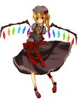  alternate_color arms_behind_back bad_id bad_pixiv_id blonde_hair flandre_scarlet gothic_lolita hat ia_(carat) lolita_fashion one_side_up ponytail red_eyes short_hair solo touhou wings 