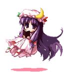  animated animated_gif book full_body lowres patchouli_knowledge pixel_art shin_(new) solo touhou transparent_background 