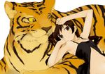  armpits copyright_request kusano_houki midriff solo tiger 
