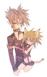  animal_ears blade_(artist) blade_(galaxist) blade_(lovewn) brother_and_sister cat_ears cat_tail cham_cham chamcham collar leash samurai_spirits siblings tail tam_tam tamtam_(samurai_spirits) yellow_eyes 