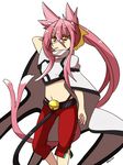  animal_ears bad_id bad_pixiv_id blazblue cat_ears cat_tail cosplay glasses kokonoe kuro_yuzu nu-13 nu-13_(cosplay) pants pink_hair red_pants solo tail 