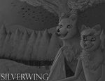  duo fangs female feral fidchell fiidchell forest greyscale happy male mammal marina_brightwing monochrome night outside realistic_wings shade_silverwing silverwing_(series) tree wings 
