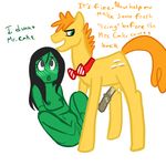  anon blush carrot_cake_(mlp) child equine fem_anon female friendship_is_magic horse horsecock human interspecies male mammal minibutts mr_cake_(mlp) mt my_little_pony nipples penis plain_background pony pussy young 