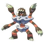  barbaracle barnacle claws lowres nintendo no_humans official_art pokemon rock solo 