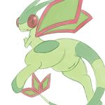  female flygon flying from_behind kaykitten looking_at_viewer looking_back nintendo nude open_mouth plain_background pok&#233;mon pok&eacute;mon pussy sketch solo video_games white_background 