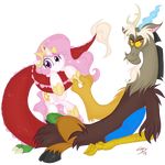  alpha_channel beard cute cutie_mark discord_(mlp) draconequus equine facial_hair falleninthedark female feral friendship_is_magic hair horn horse long_hair male mammal my_little_pony pink_hair pony princess_celestia_(mlp) red_eyes smile winged_unicorn wings 