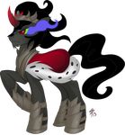 alpha_channel black_hair cape crown equine falleninthedark feral friendship_is_magic hair horn horse king_sombra_(mlp) long_hair male mammal my_little_pony pony red_eyes solo unicorn 